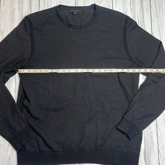 J McLaughlin Gray and Black Cotton and Cashmere light weight sweater Large - Picture 3 of 6